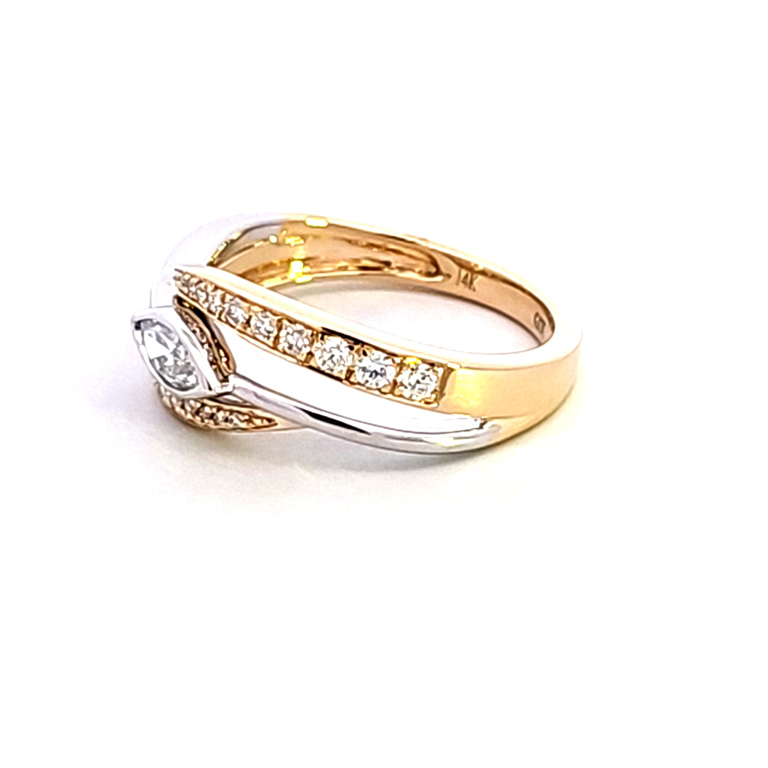 14KTT Diamond Fashion Ring