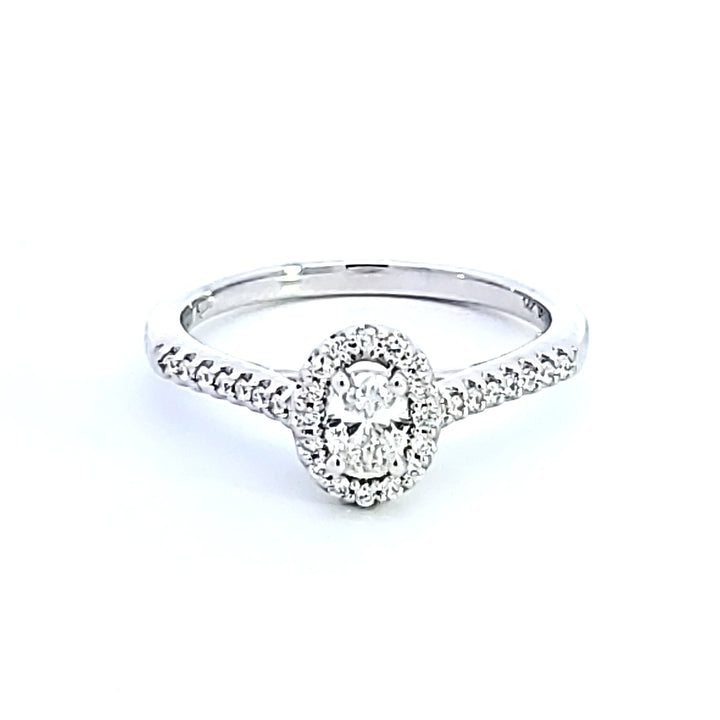 14KR Oval Shape Diamond Engagement Ring