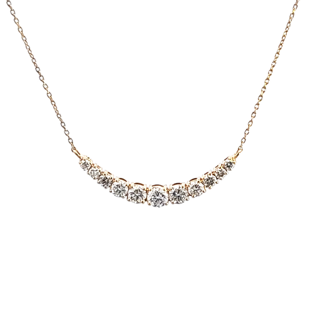14KY Diamond Curve Necklace