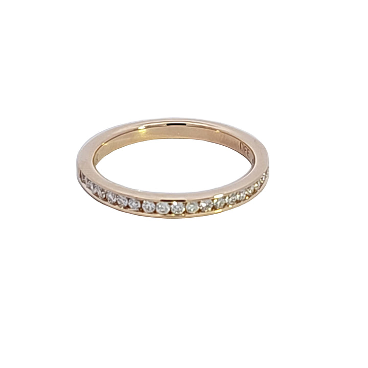 14KY Channel Set Diamond Wedding Band