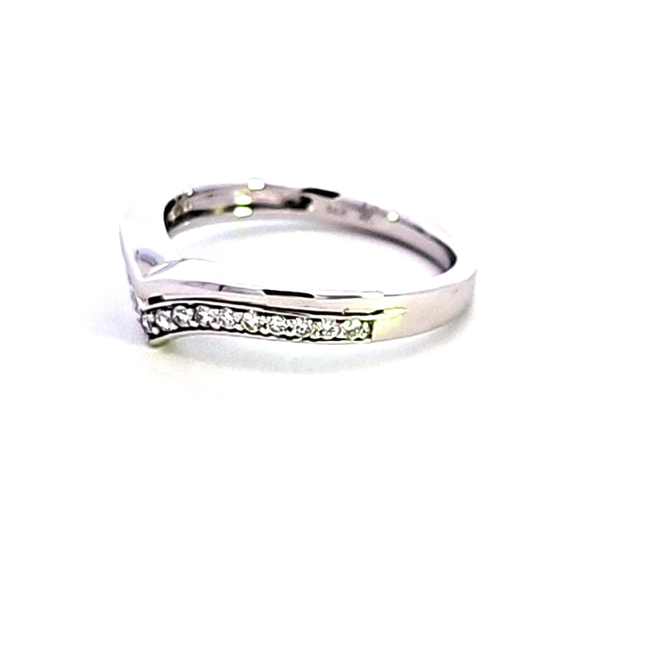 14KW Diamond Contour Wedding Band