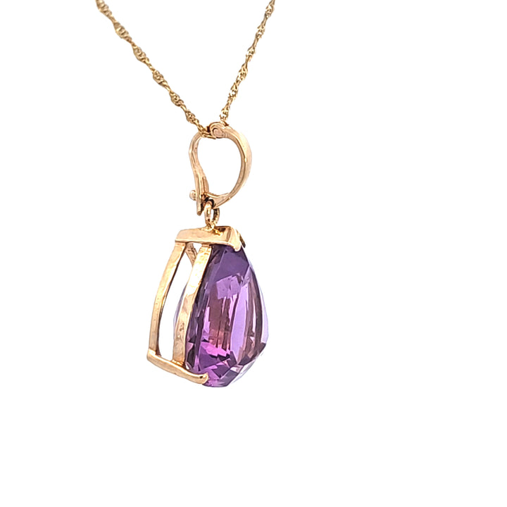 14KY Trillian Amethyst Estate Pendant