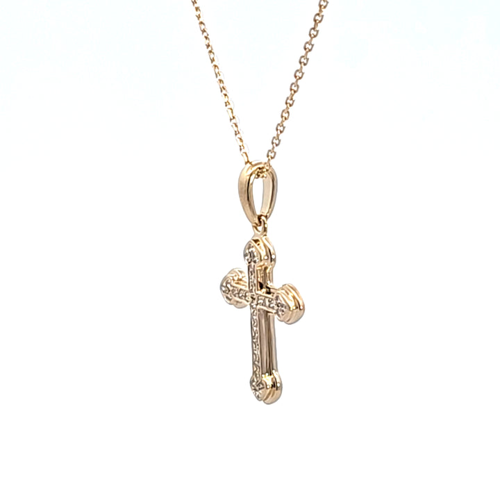14KY Diamond Cross Pendant