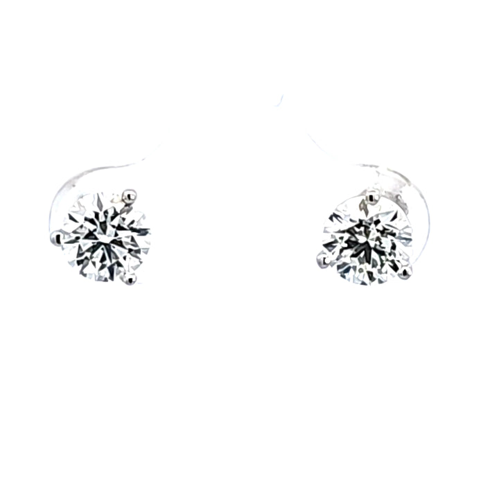 14KW 1.47 ctw Lab Created Diamond Stud Earrings