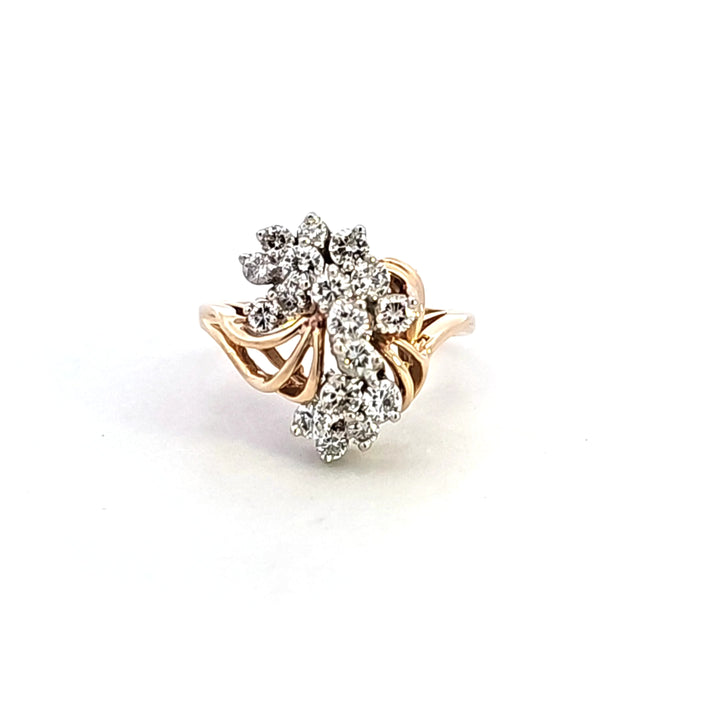 14KY Diamond Cluster Estate Ring