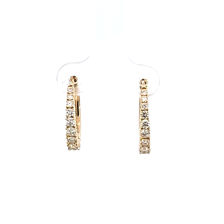 14KY Diamond Hoop Earrings