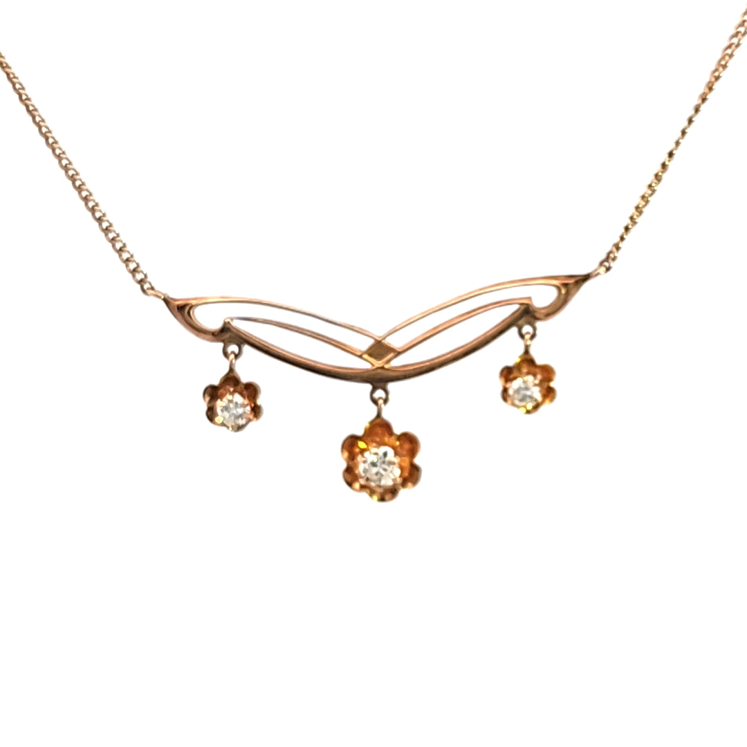 14KY Diamond Estate Necklace
