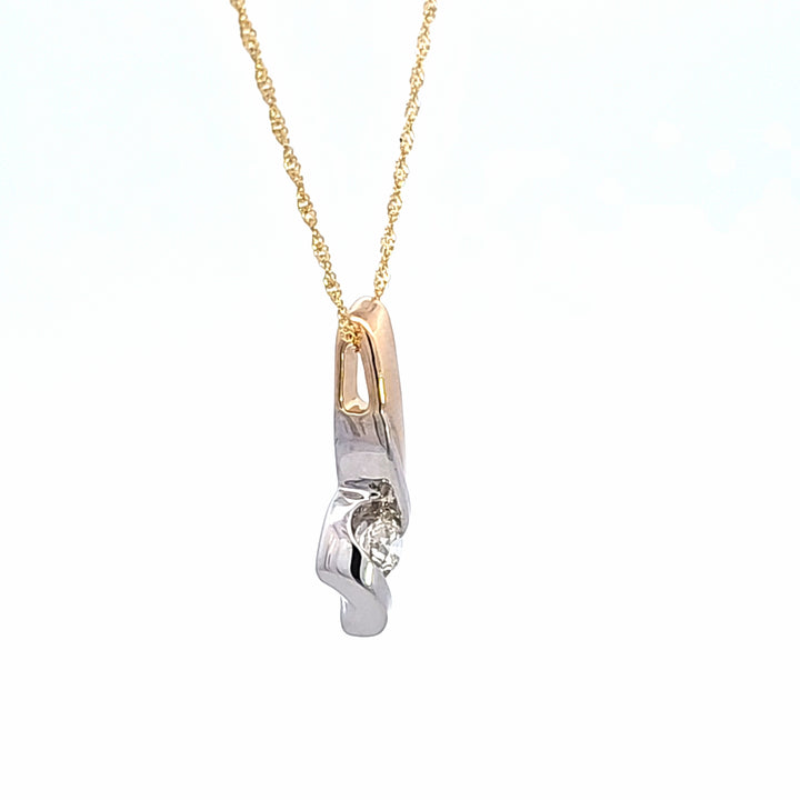 14KTT Diamond Pendant