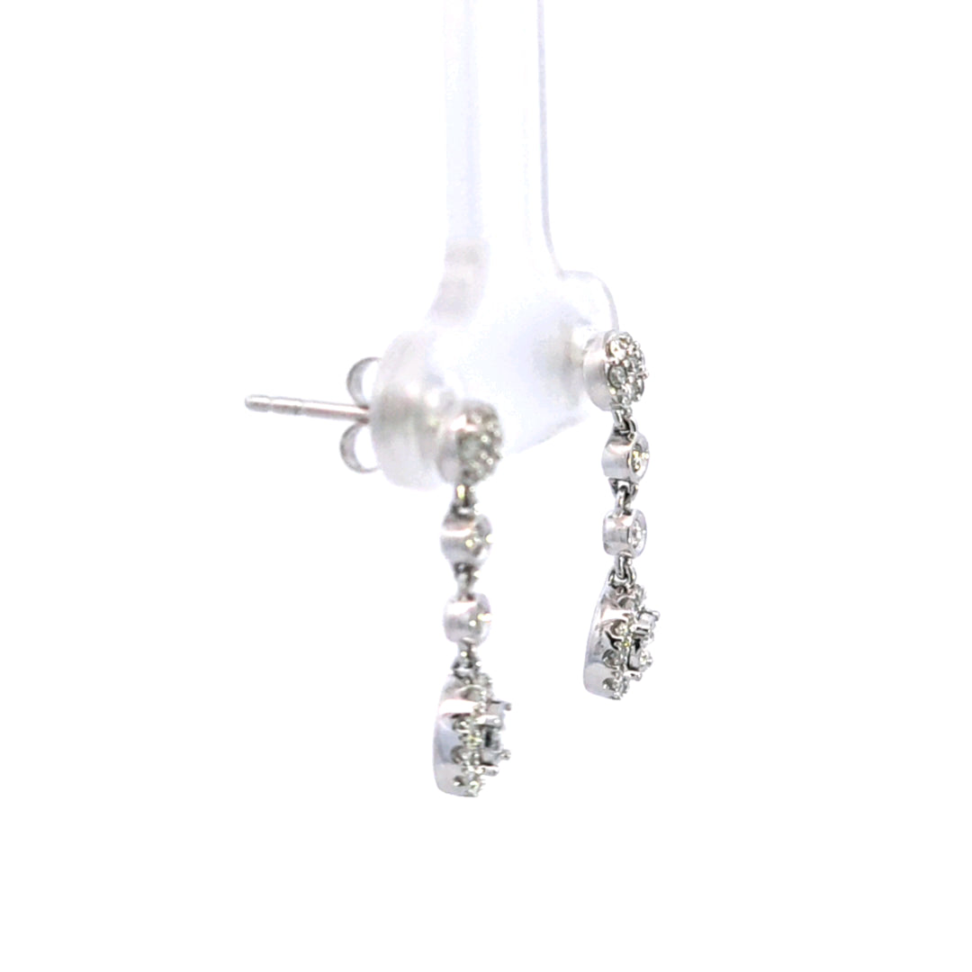 14KW Diamond Dangle Earrings