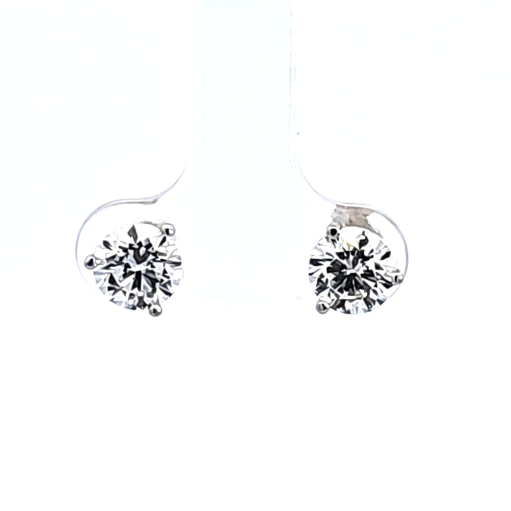 14KW 2.01 ctw Lab Created Diamond Stud Earrings