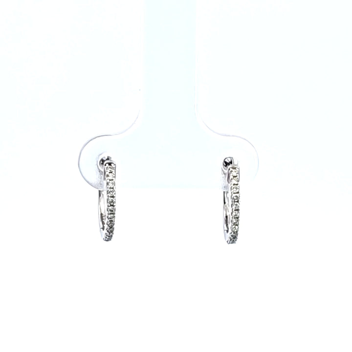 10KW Diamond Hoop Earrings