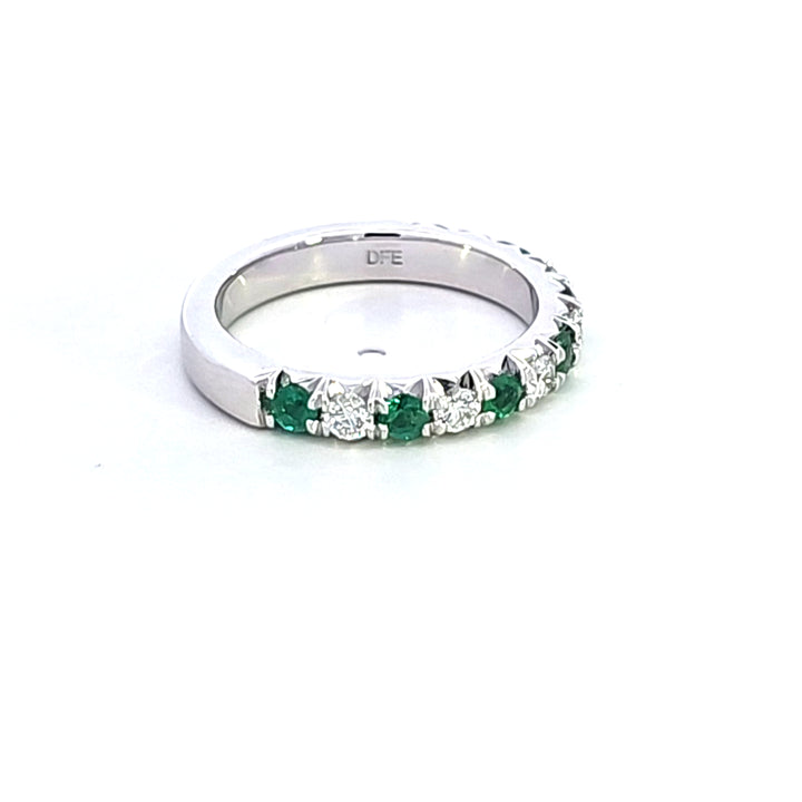 14KW Emerald and Diamond Ring
