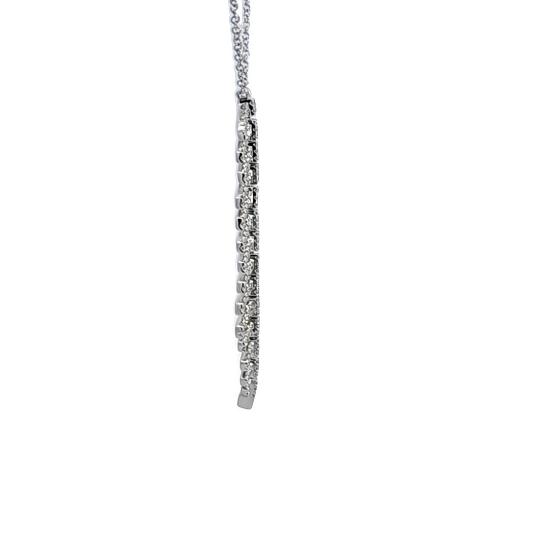 14KW Diamond Feather Necklace