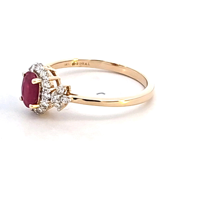 14KY Ruby and Diamond Ring
