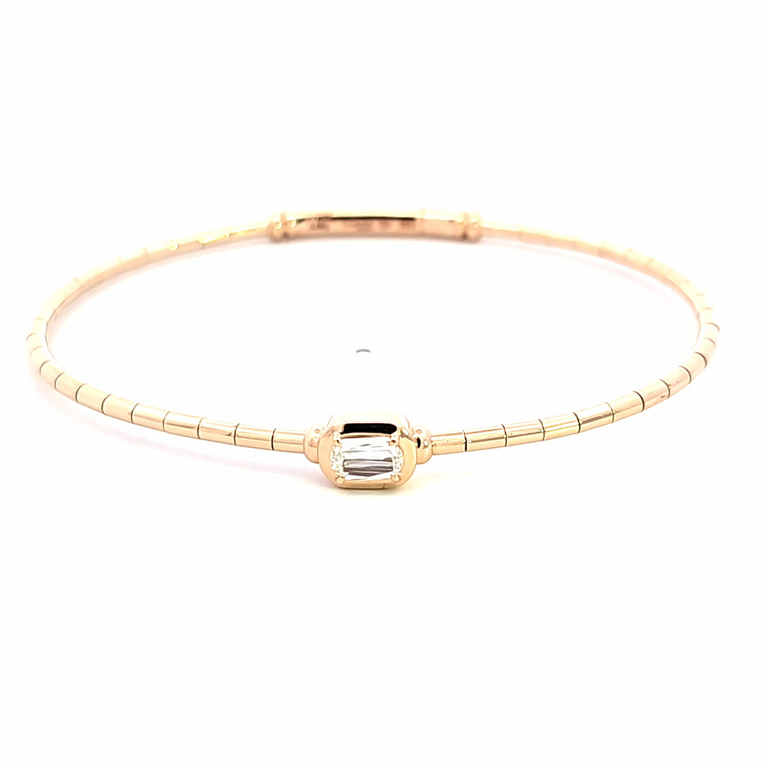 14KY Crisscut Classic Diamond Bangle Bracelet