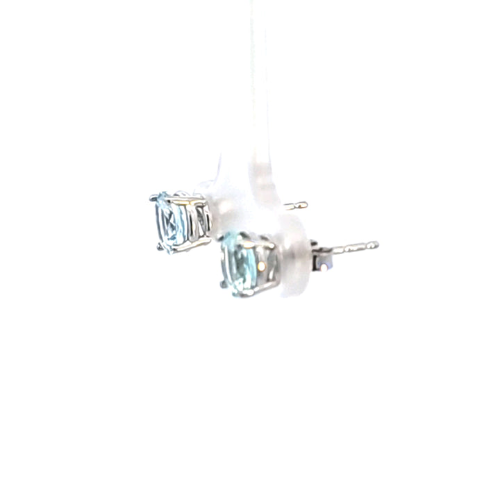 14KW Aquamarine Stud Earrings