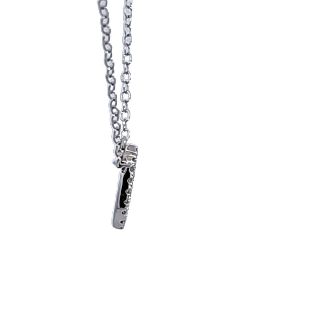 14KW Diamond Horseshoe Necklace