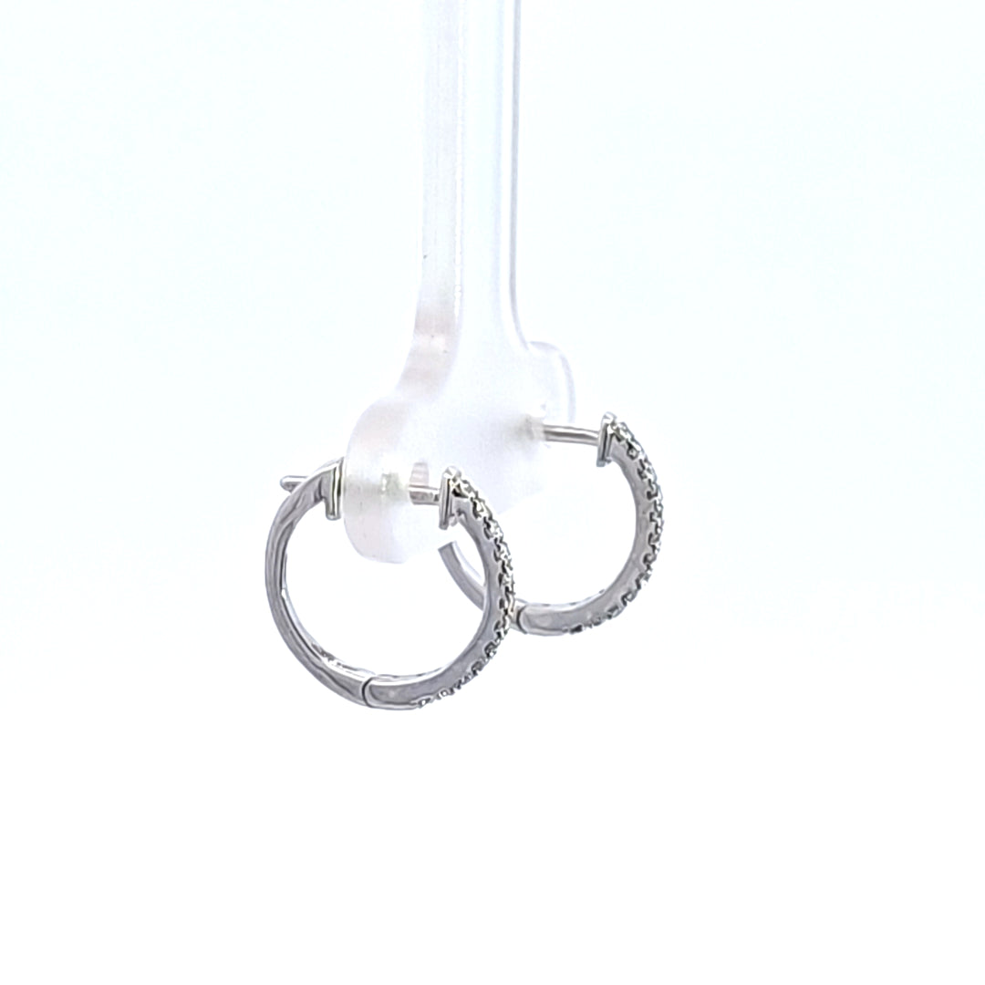 10KW Diamond Hoop Earrings
