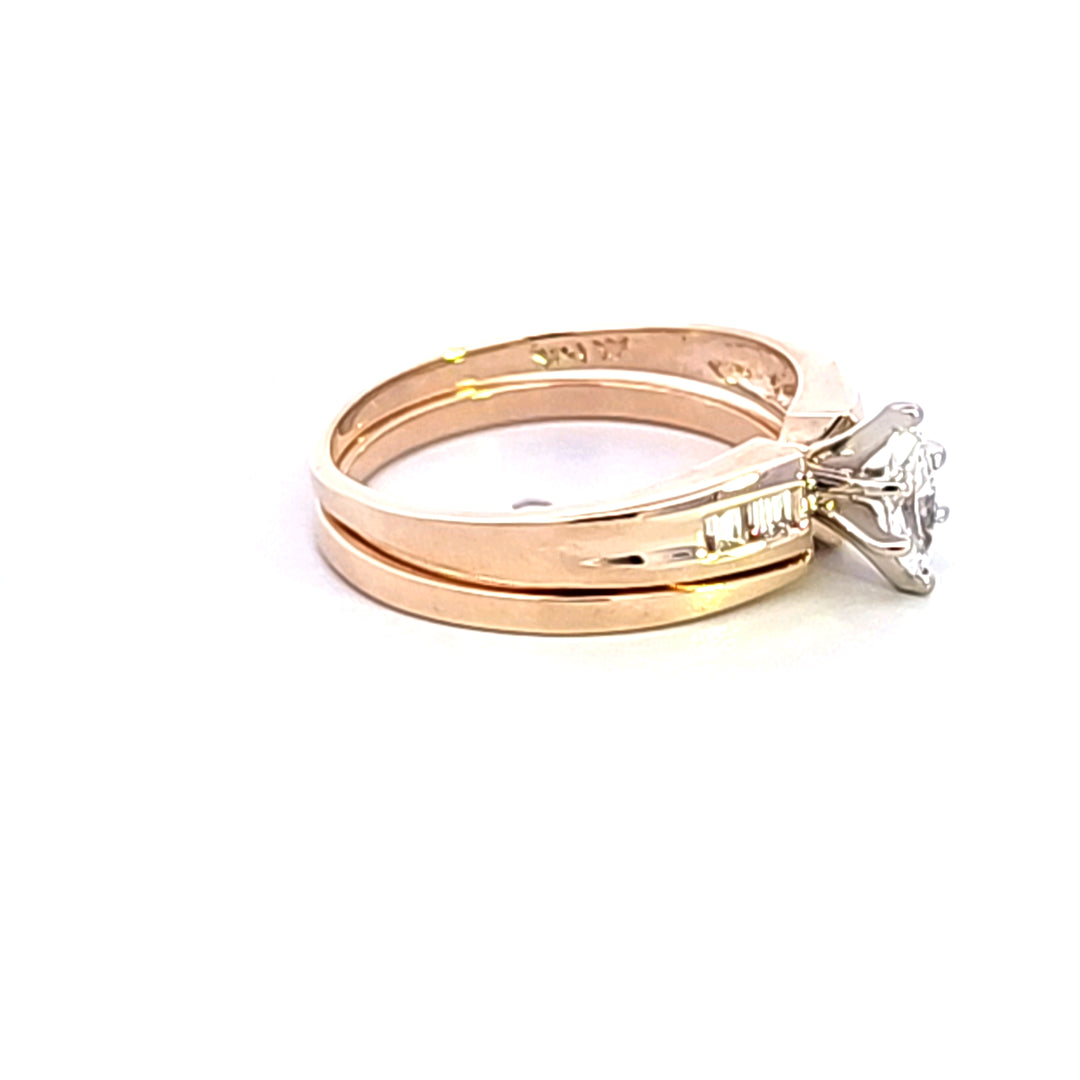 14KY Diamond Estate Wedding Set