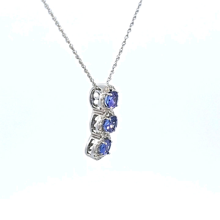 14KW Tanzanite and Diamond Pendant
