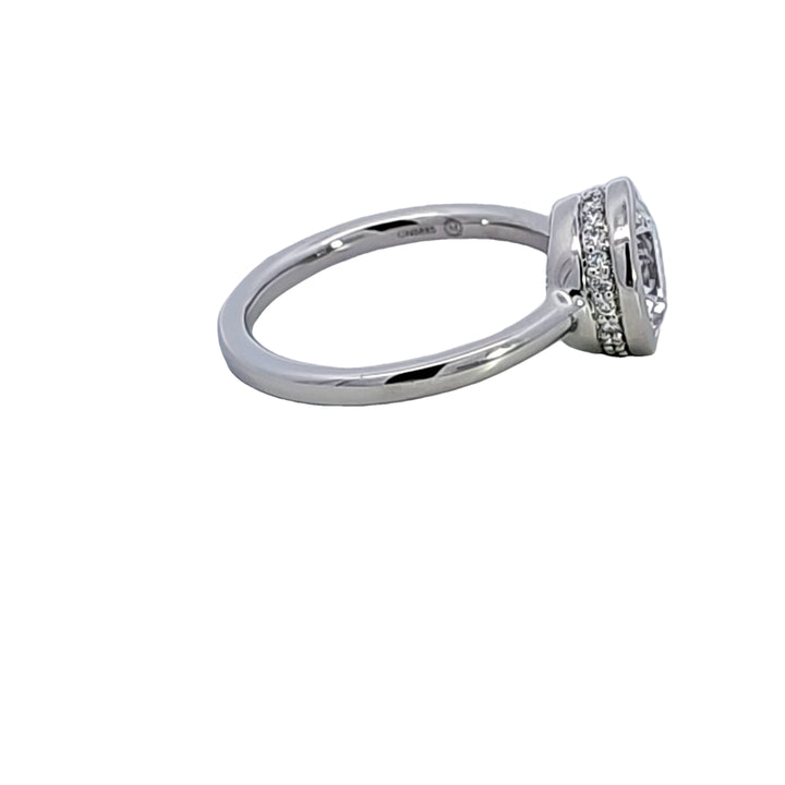 Plarinum Diamond Semi Mount Engagement Ring