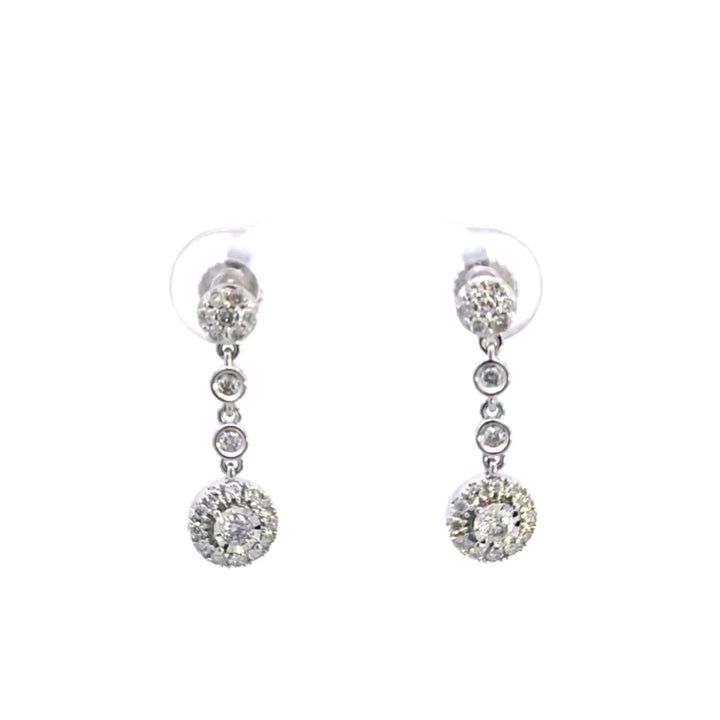 14KW Diamond Dangle Earrings