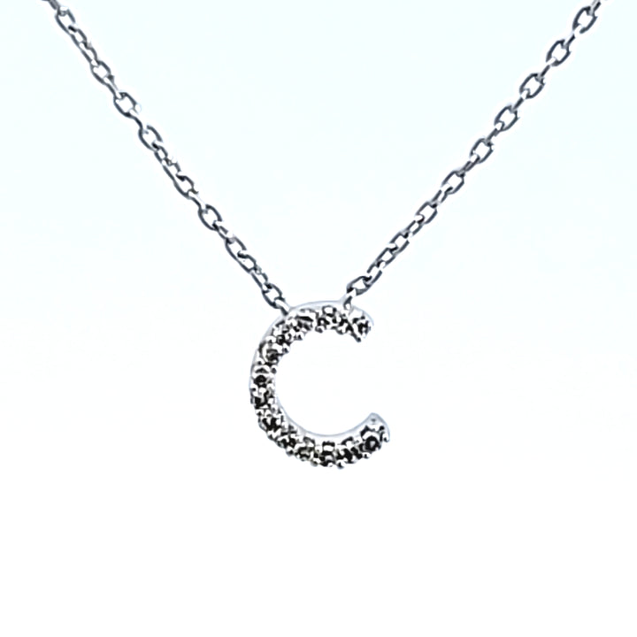 10KW Diamond Initial C Necklace