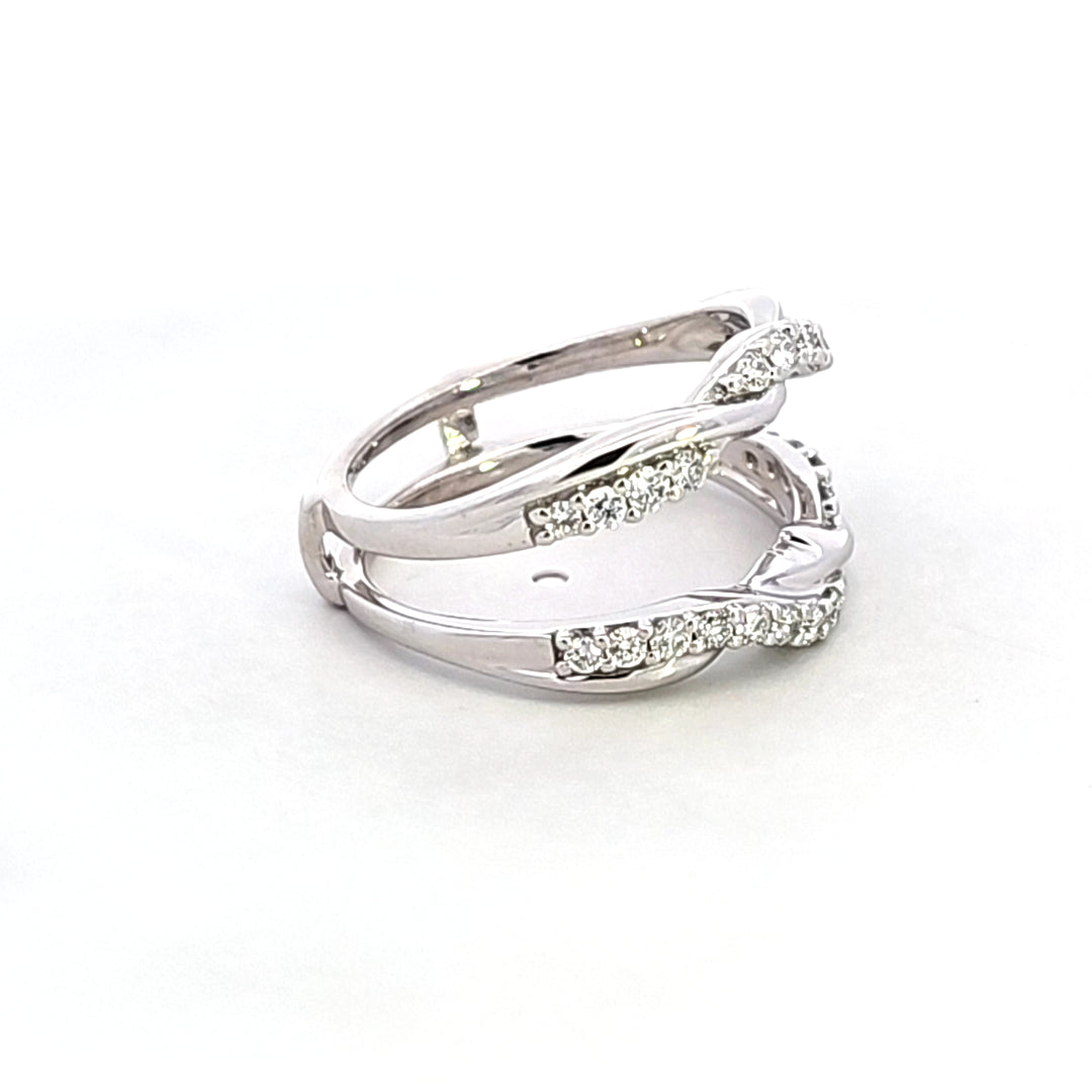 14KW Diamond Insert Style Wedding Band