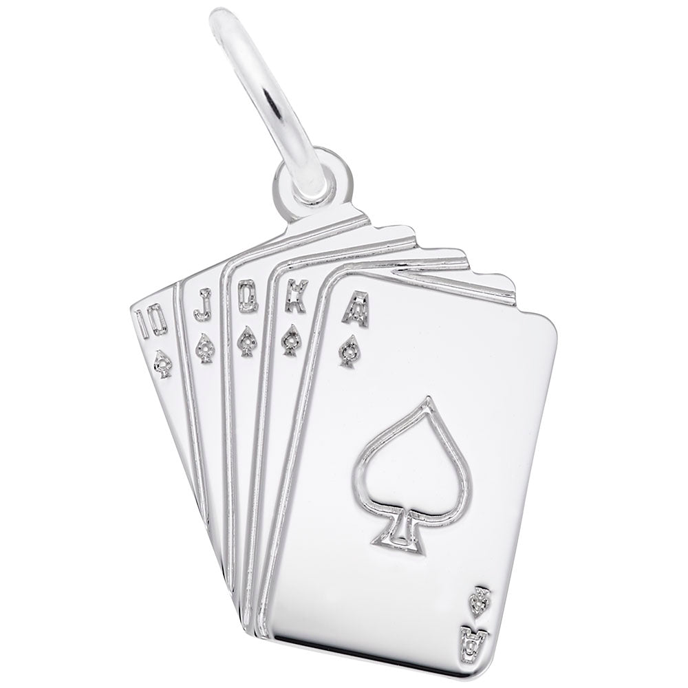 Sterling Silver Cards Charm