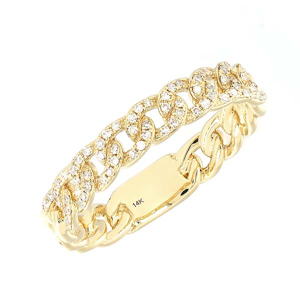 14KY Diamond Link Fashion Ring