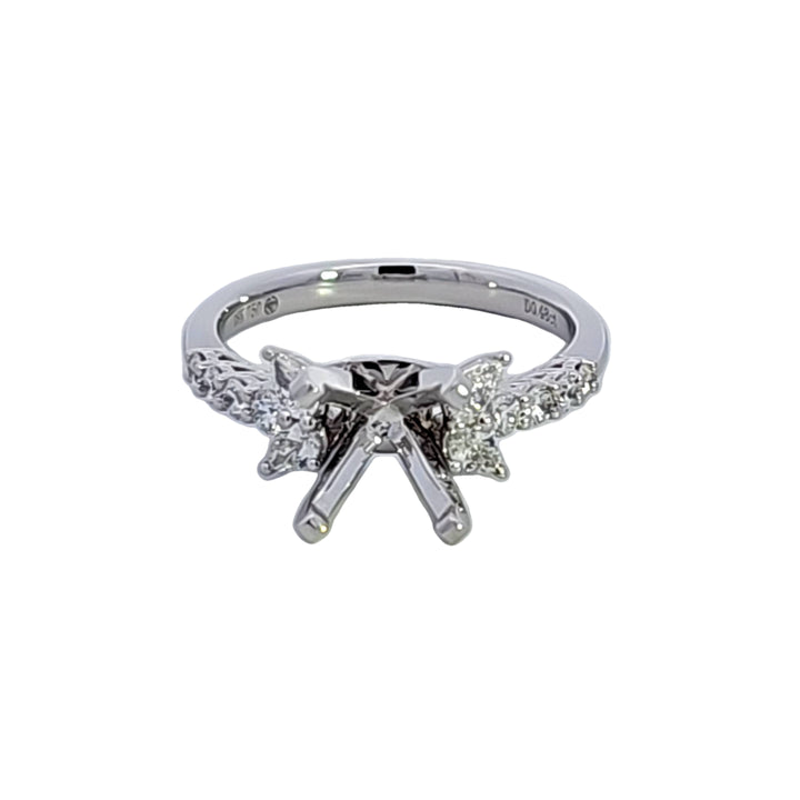 18KW Diamond Semi Mount Engagement Ring