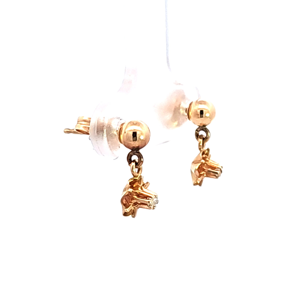 14KY Diamond Estate Earrings
