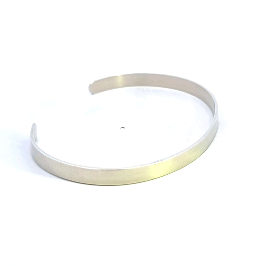 Sterling Silver Engravable Cuff Bangle Bracelet