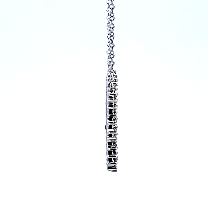 14KW Diamond Oval Necklace