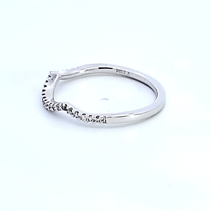 14KW Diamond Contour Wedding Band