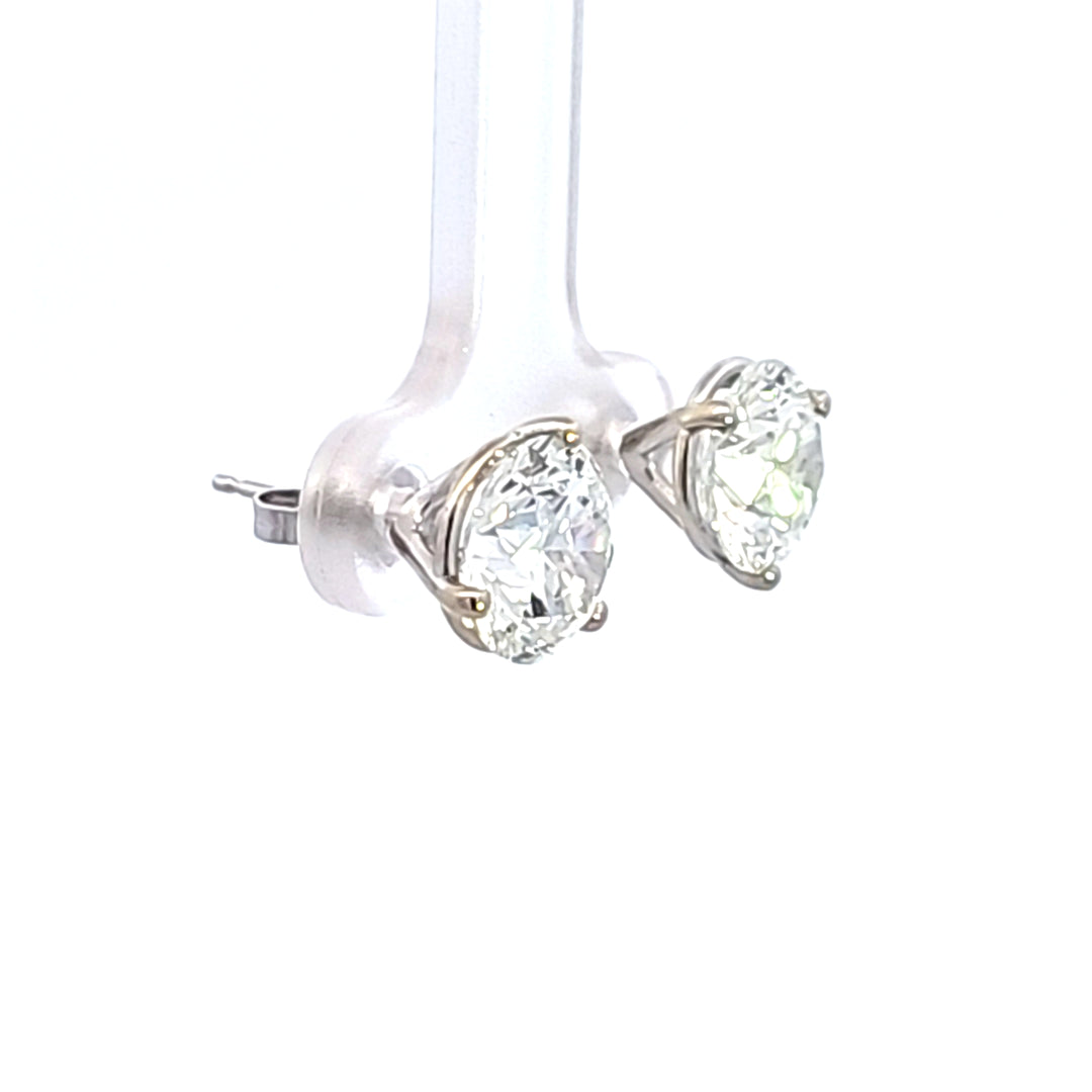 14KW 5.09 ctw Lab Created Diamond Stud Earrings