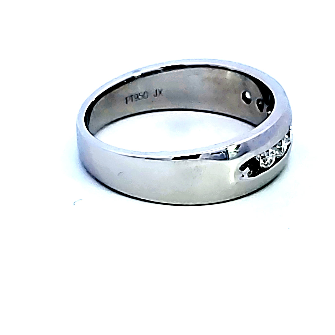 Platinum Men's Diamond Wedding Band