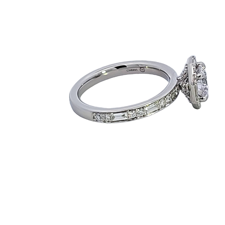 Platinum Diamond Semi Mount Engagement Ring