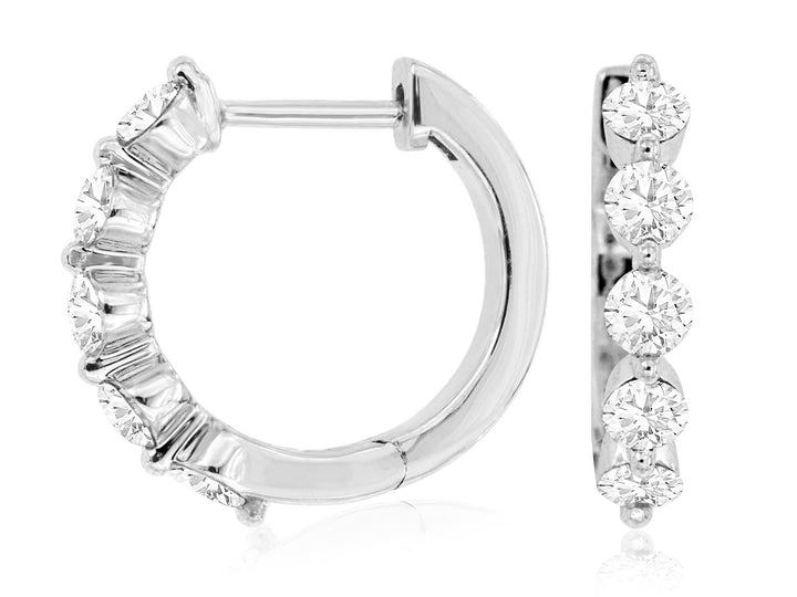 14KW Diamond Hoop Earrings