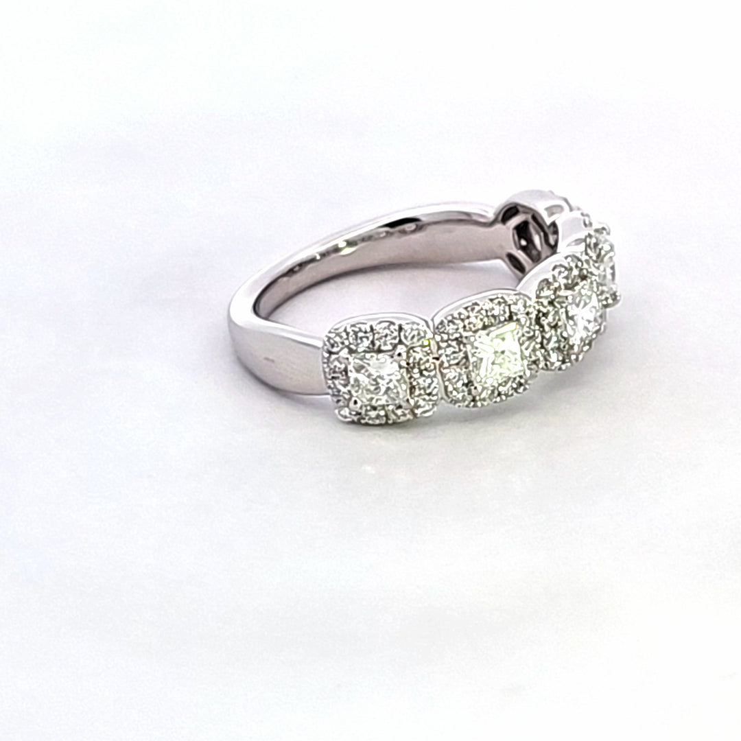 14KW Halo Diamond Band