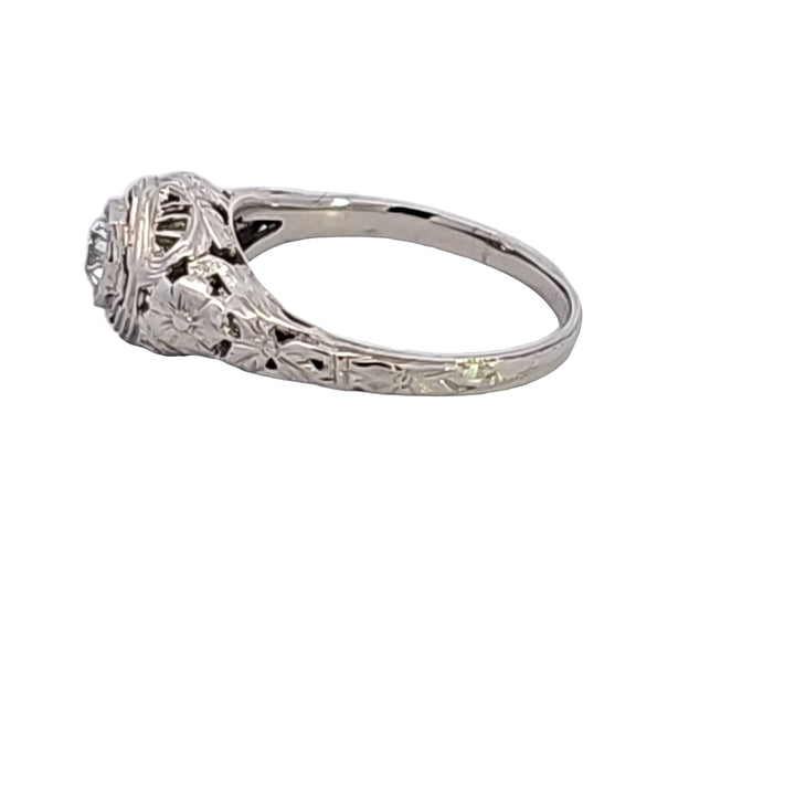 18KW Diamond Engagement Ring