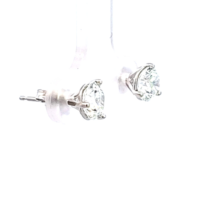 14KW 1.47 ctw Lab Created Diamond Stud Earrings