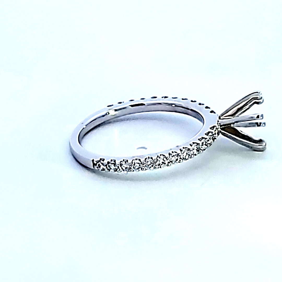 18KW Diamond Semi Mount Engagement Ring
