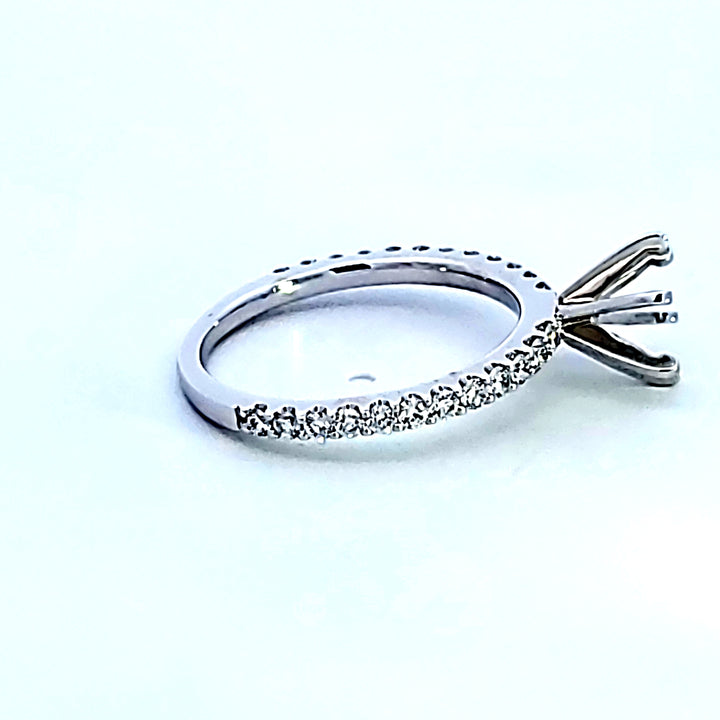 18KW Diamond Semi Mount Engagement Ring