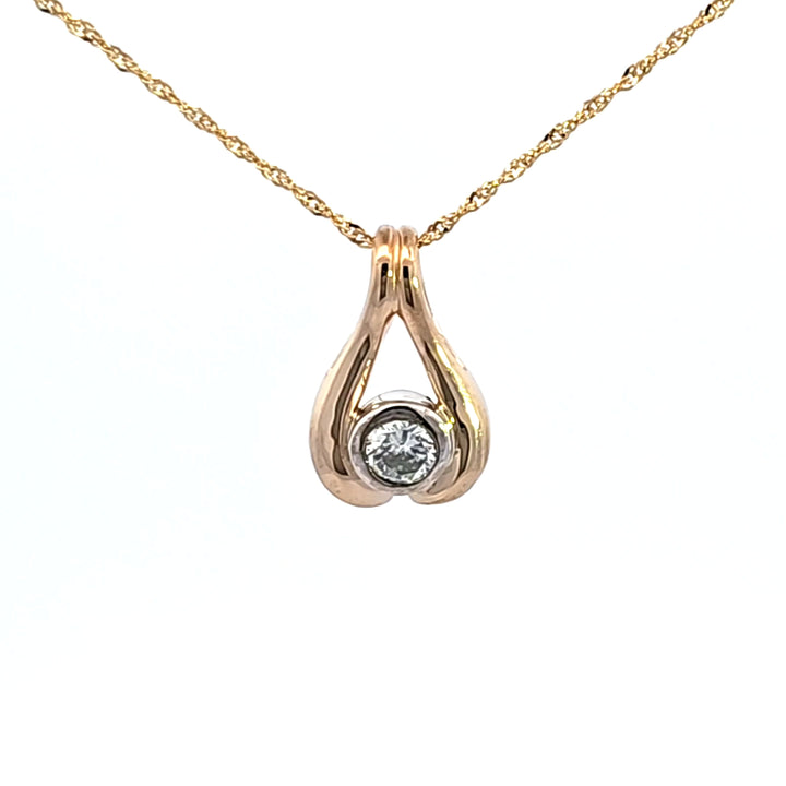 14KTT Diamond Pendant