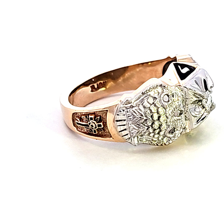 10KY 32nd Degree Masonic Ring