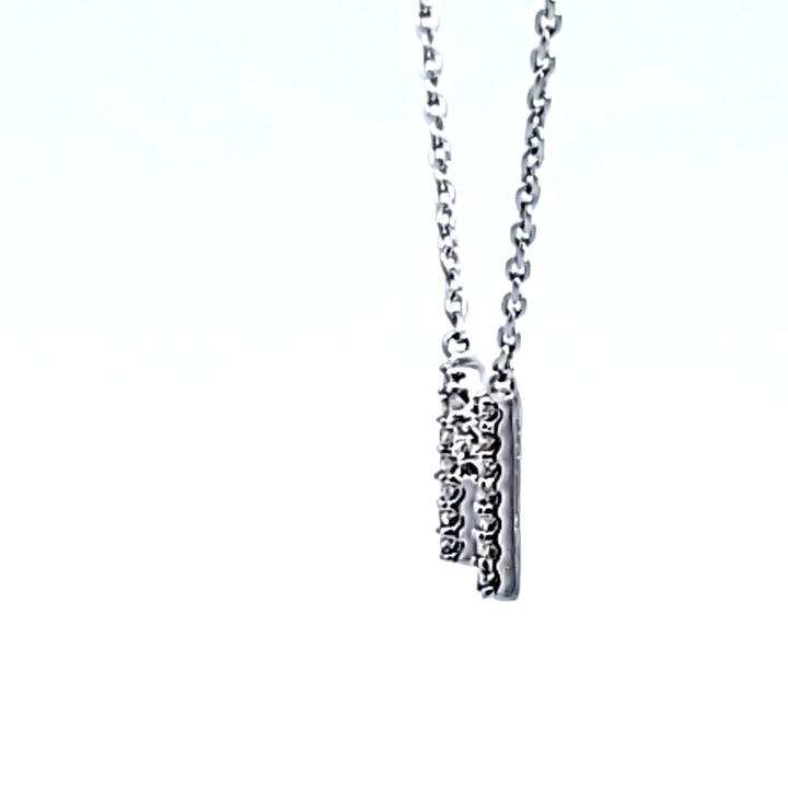 10KW Diamond Initial M Necklace