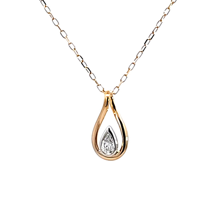 14KTT Diamond Pendant