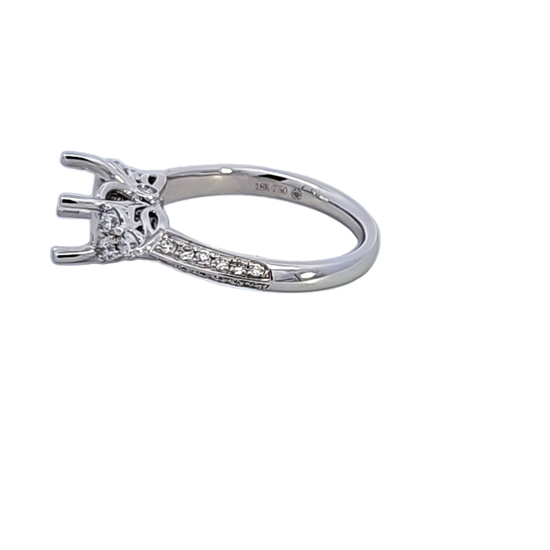 18KW Diamond Semi Mount Engagement Ring