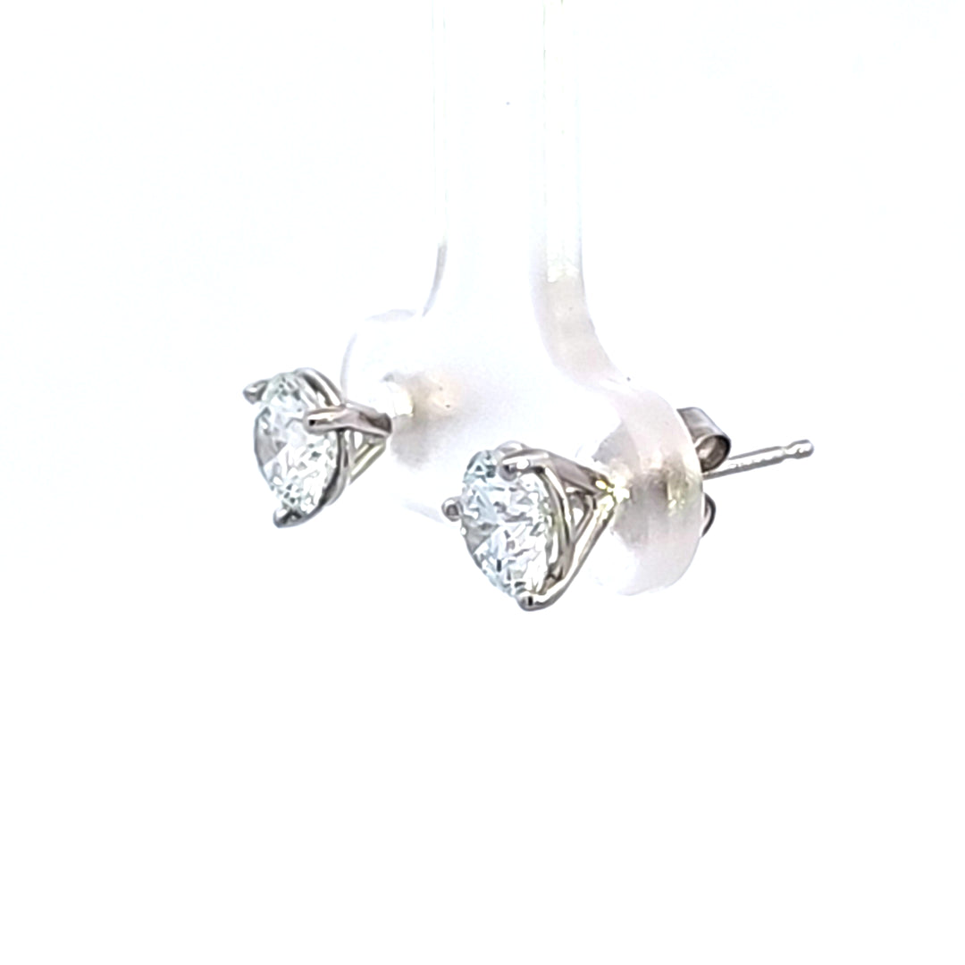 14KW 1.44 ctw Lab Created Diamond Stud Earrings